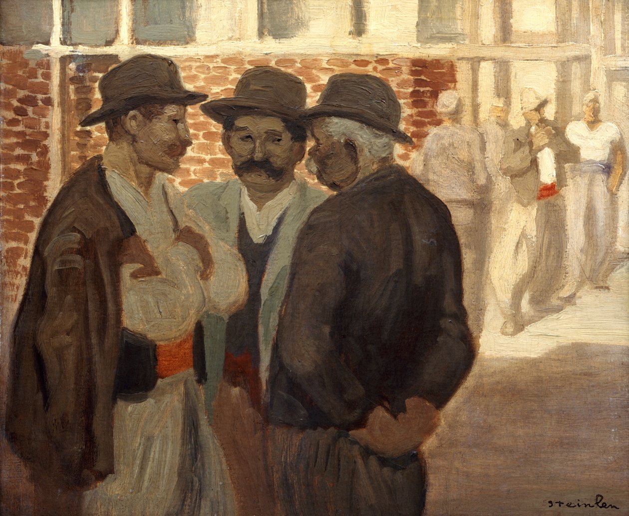 Bygningsarbeidere, c1911 av Théophile Alexandre Steinlen