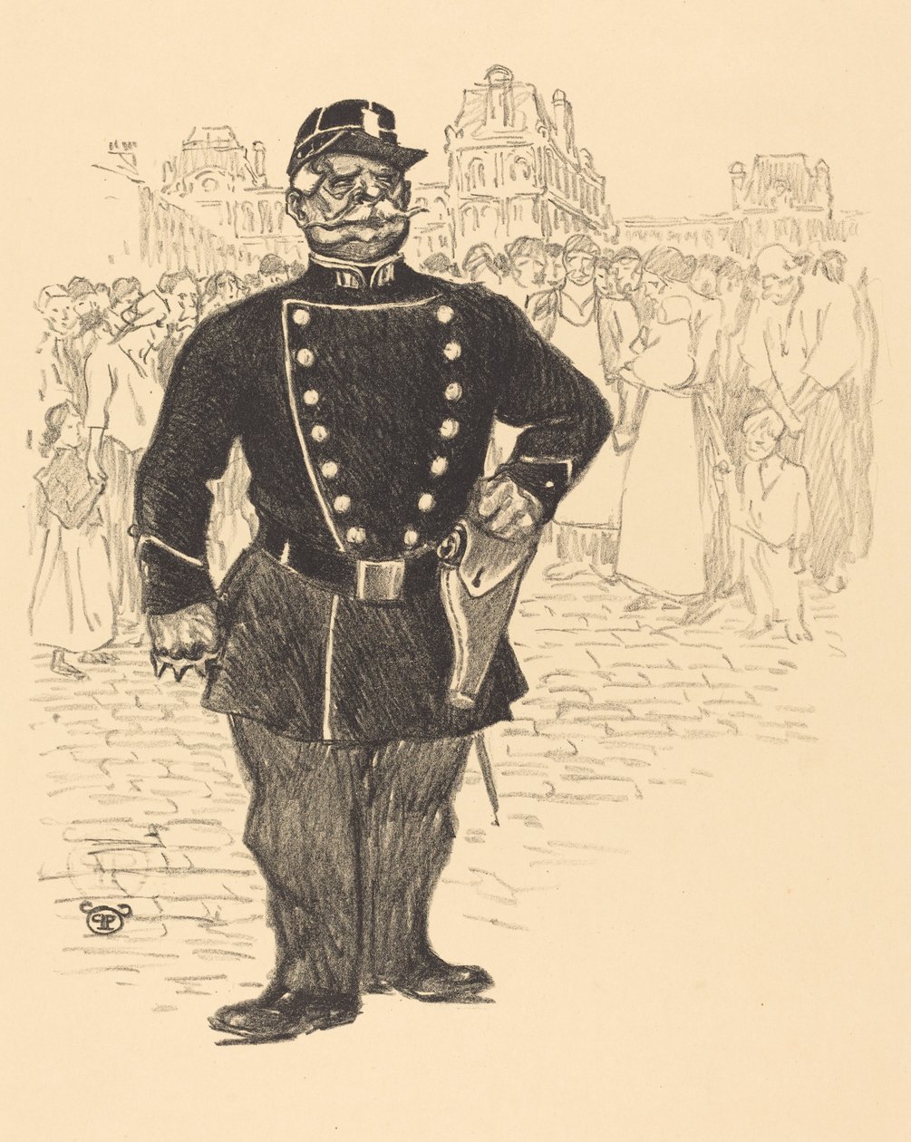 Peace in the Streets, slutten av 1800-begynnelsen av 1900-tallet. av Théophile Alexandre Steinlen