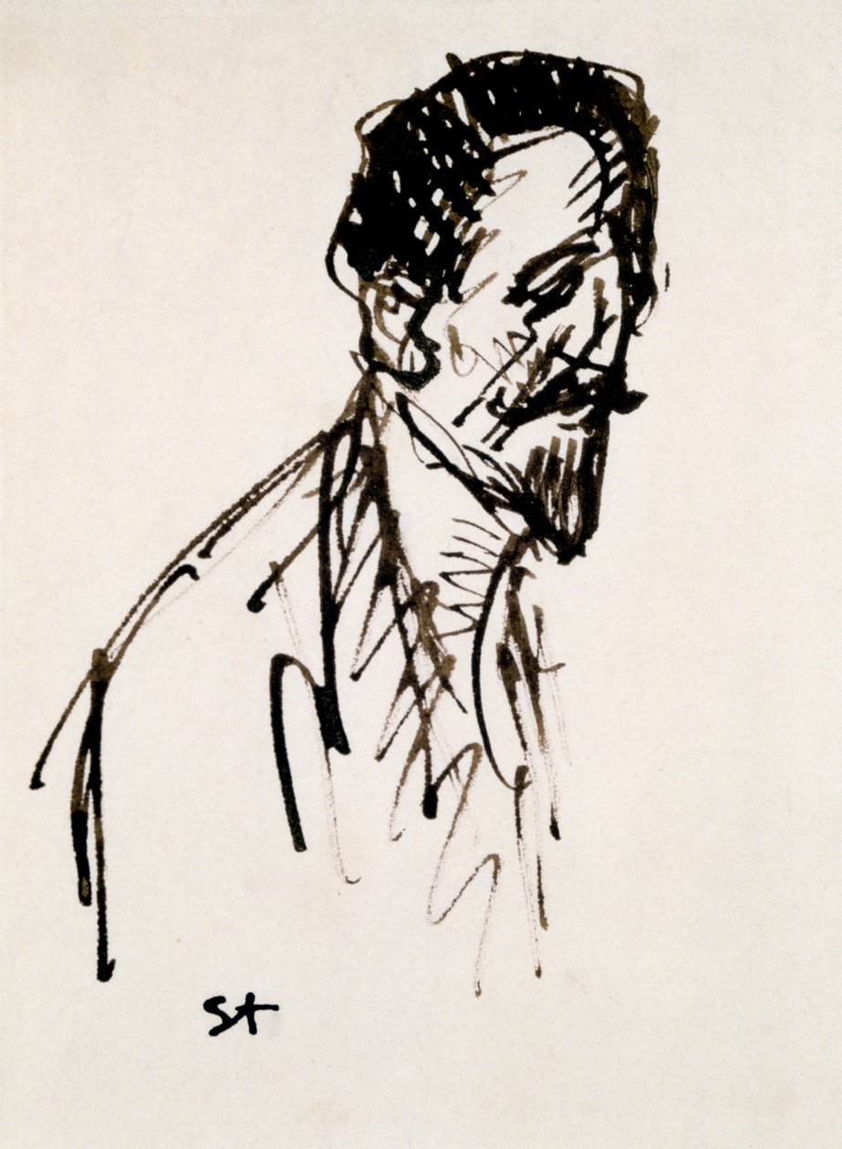 Portrett av Jehan Rictus, 20. århundre av Théophile Alexandre Steinlen
