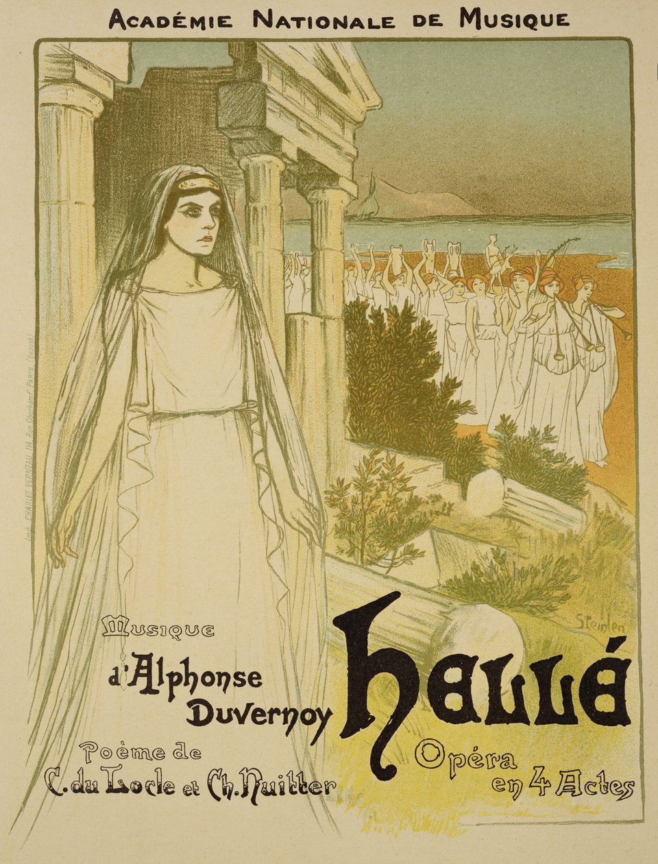 Reproduksjon av en plakat som reklamerer for operaen 