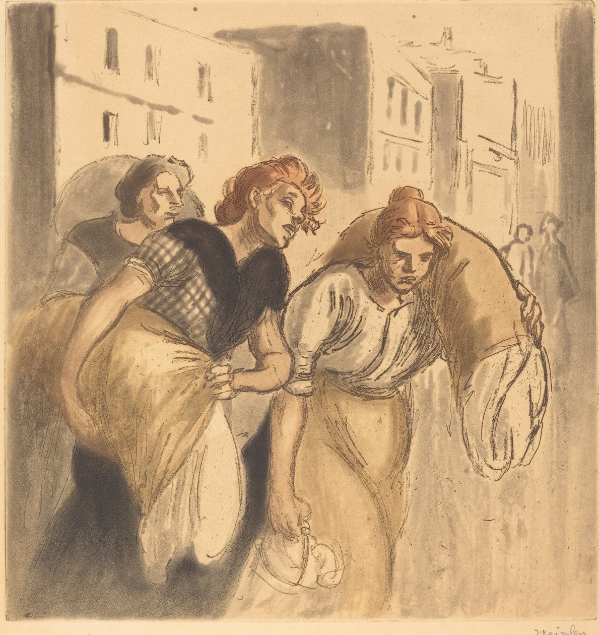 Retur fra vaskehuset av Théophile Alexandre Steinlen