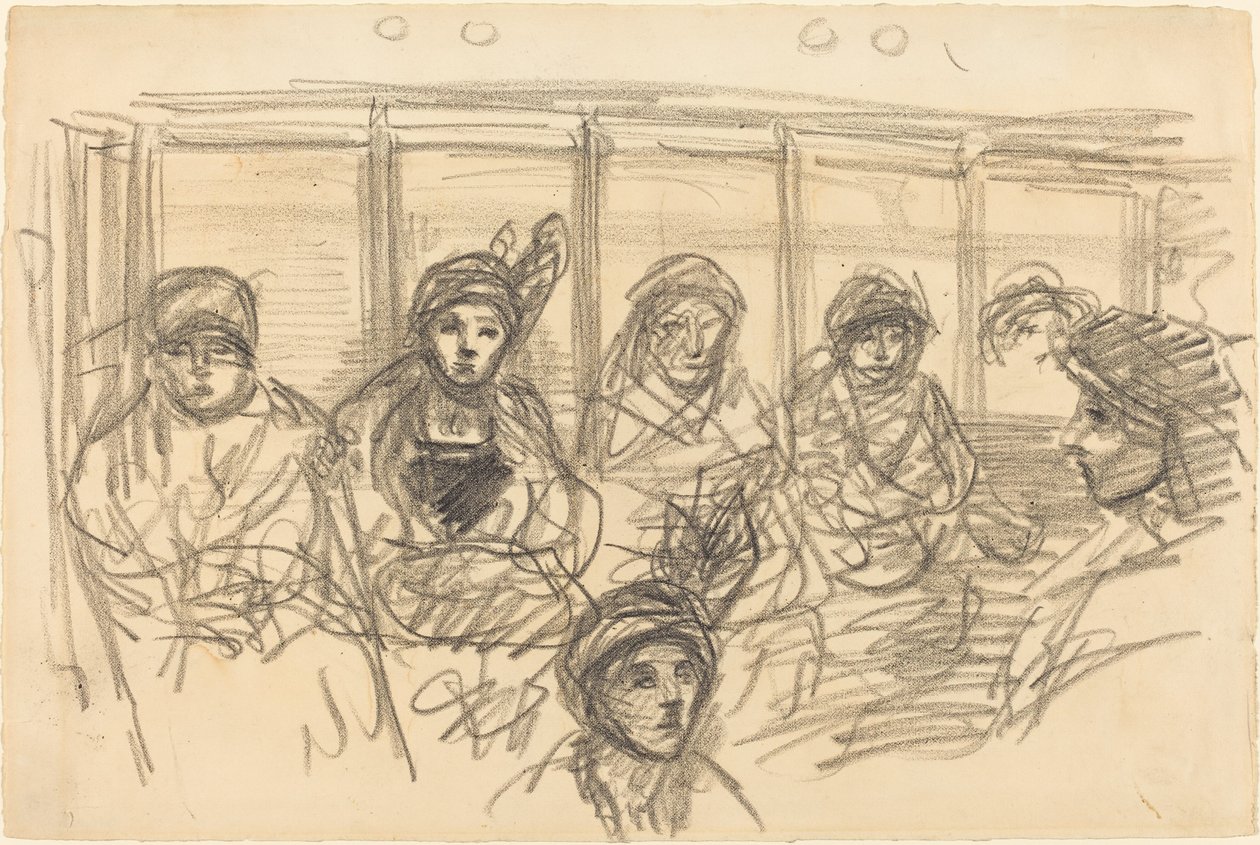 Ryttere på t-banen av Théophile Alexandre Steinlen
