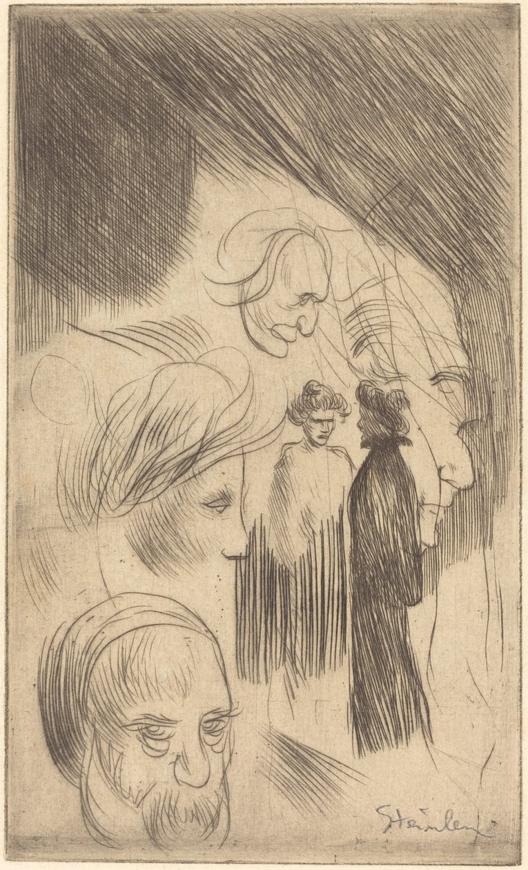 Skisseplate av Théophile Alexandre Steinlen
