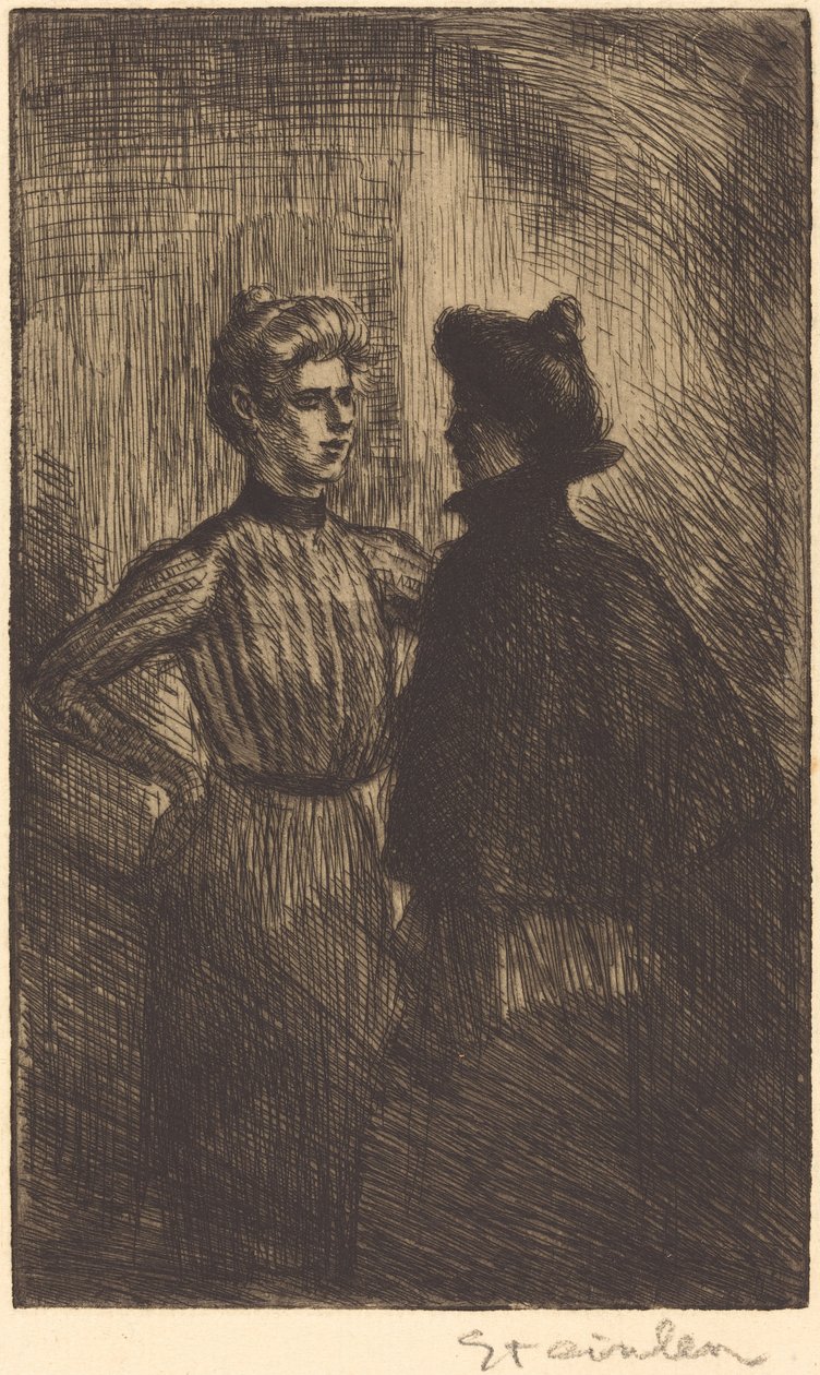 Møtet (Encounter) av Théophile Alexandre Steinlen