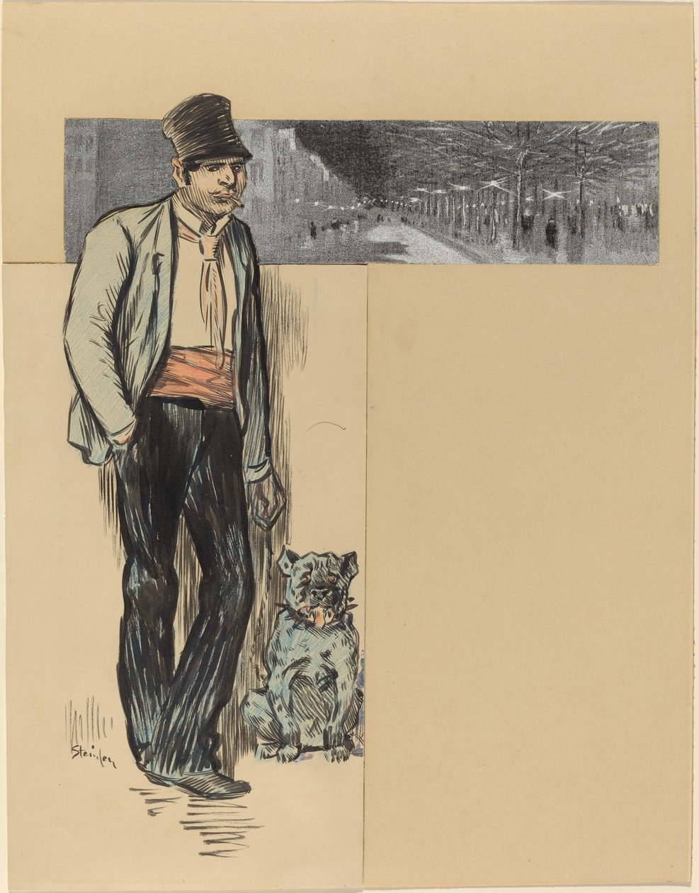 Til landsbyen, sent på 1800-tallet - begynnelsen av 1900-tallet. av Théophile Alexandre Steinlen