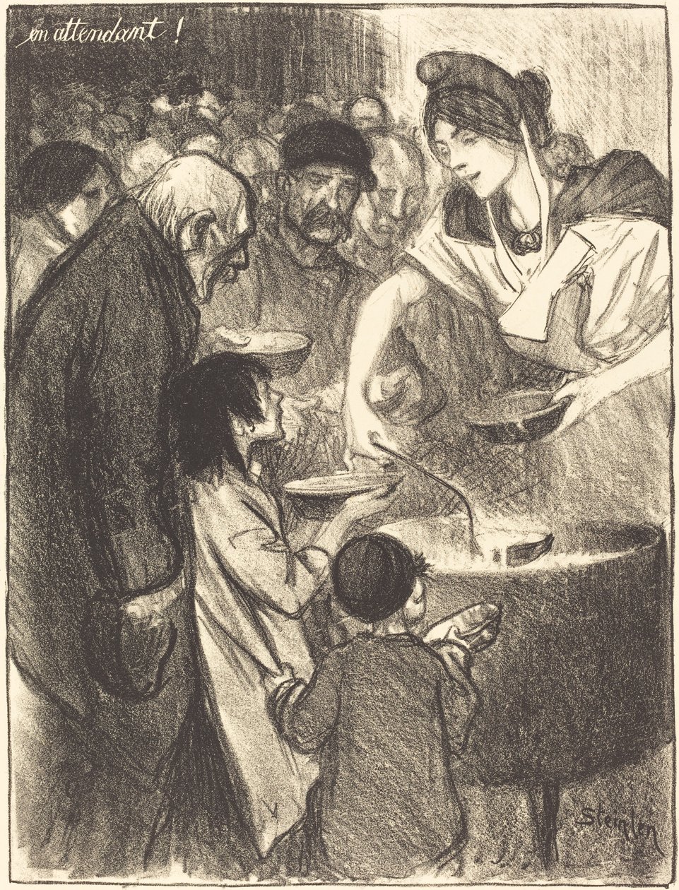 Venter (En betjent) av Théophile Alexandre Steinlen