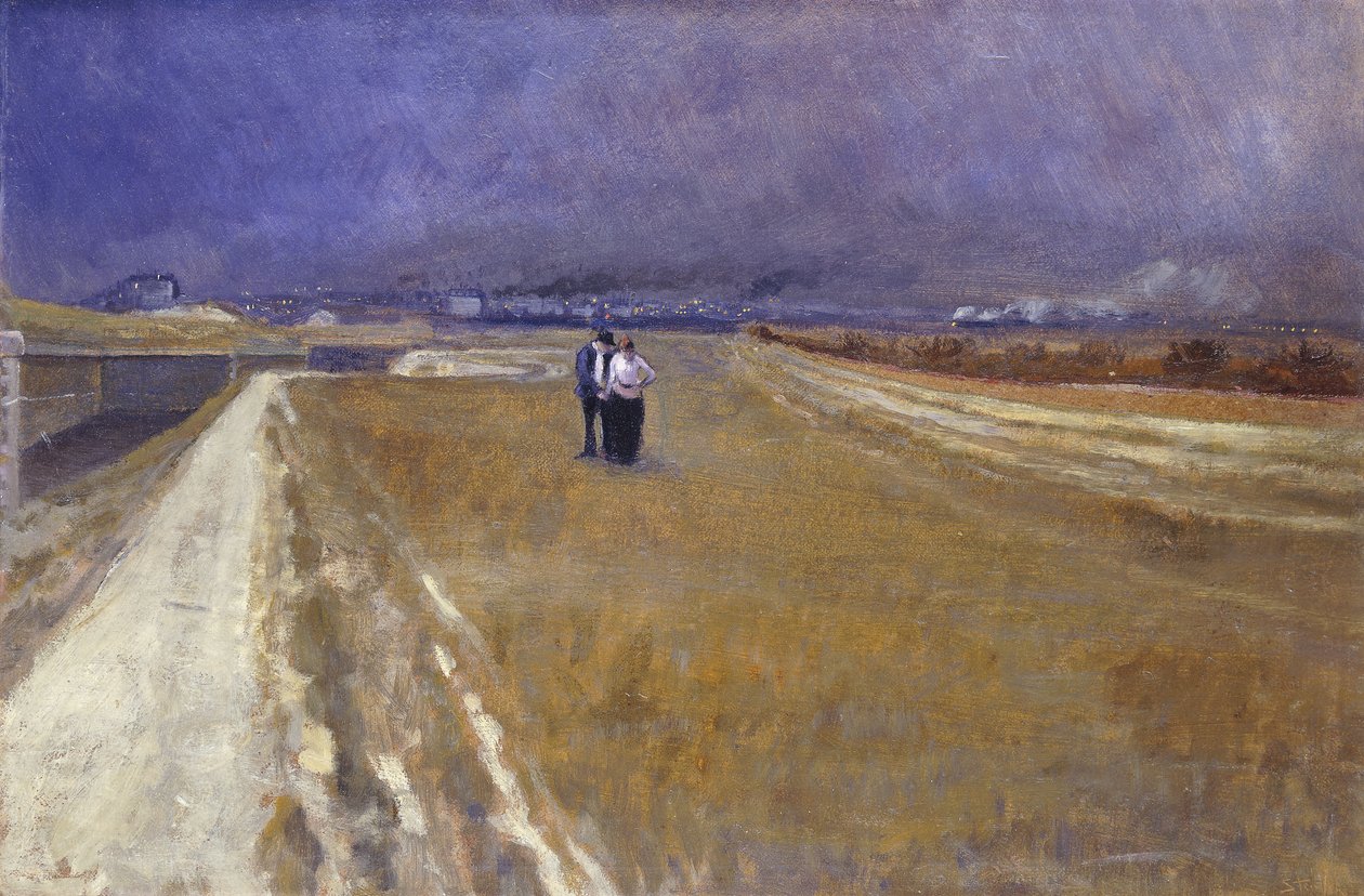 Gå ved siden av jernbanen; Gå ved siden av jernbanen, av Théophile Alexandre Steinlen