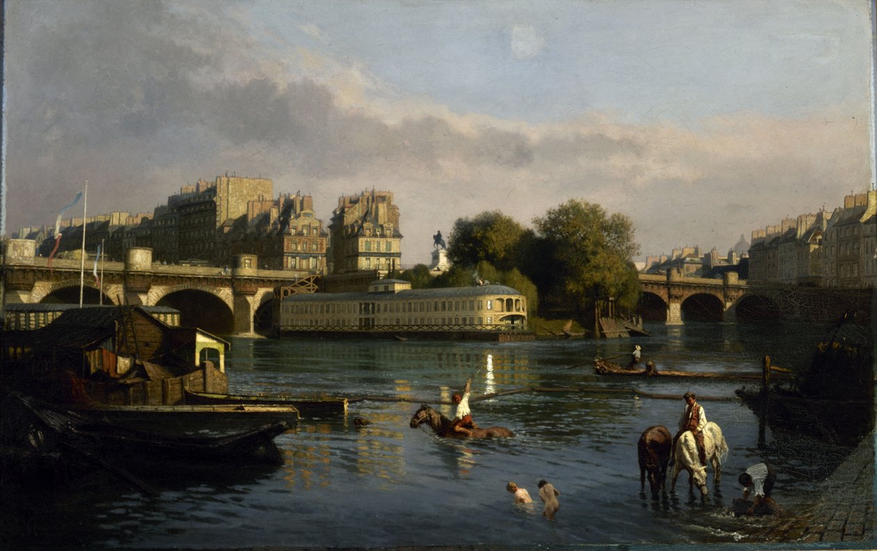 Pont-Neuf og spissen av Ile de la Cité, 1860. av Théophile Meunier