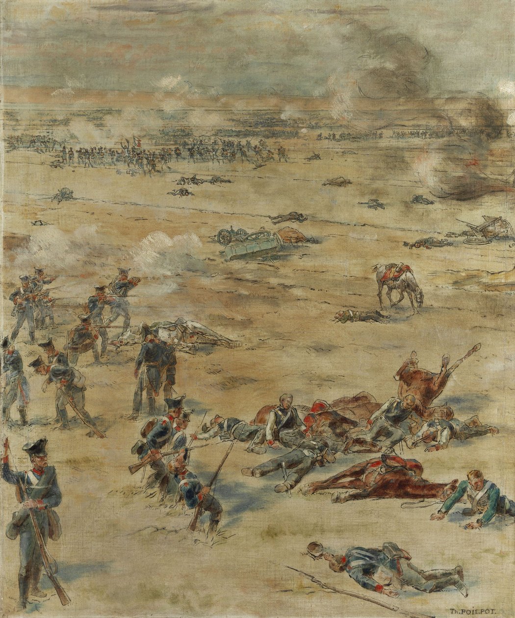Slagmark i Napoleonskrigene av Théophile Poilpot