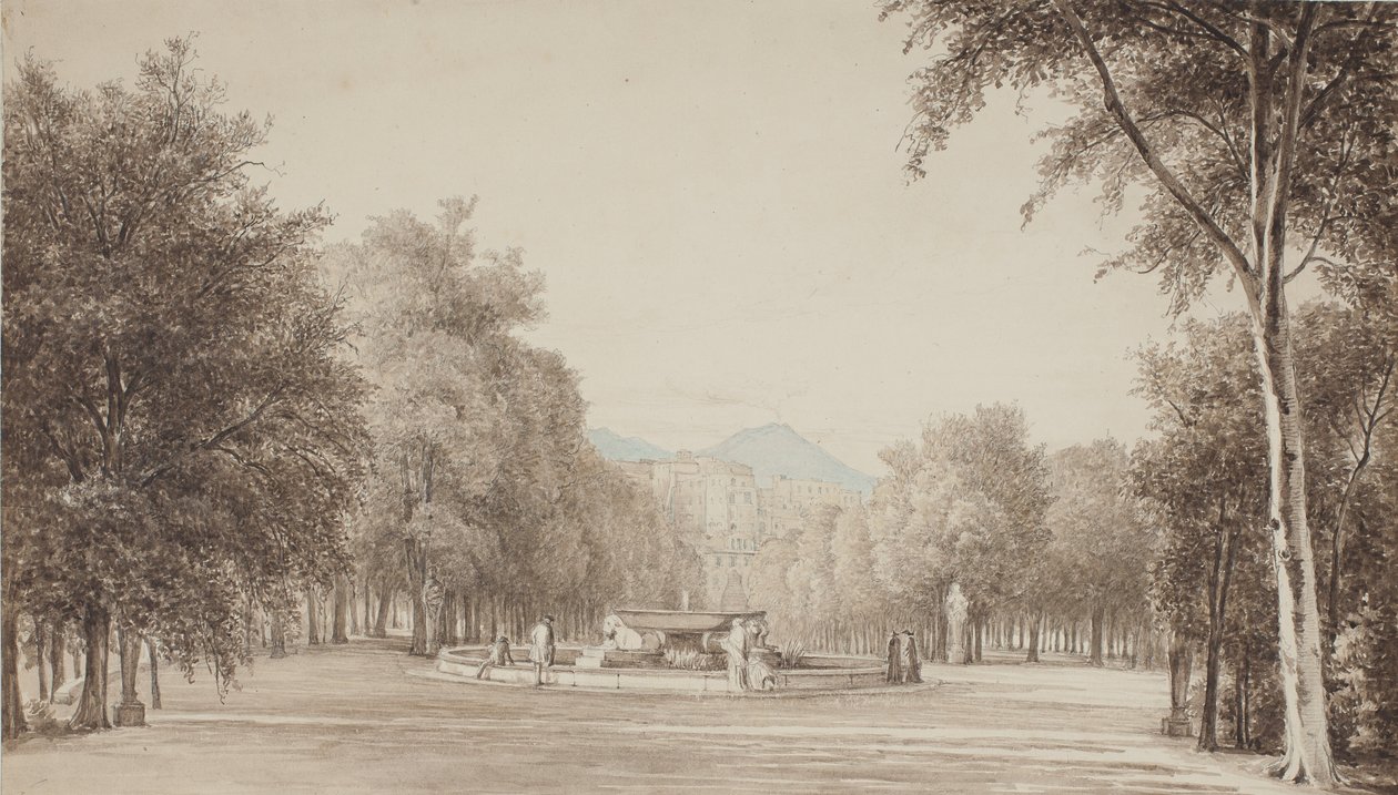 Mellom Villa Reale (nå Villa Nazionale) i Napoli av Thorald Brendstrup