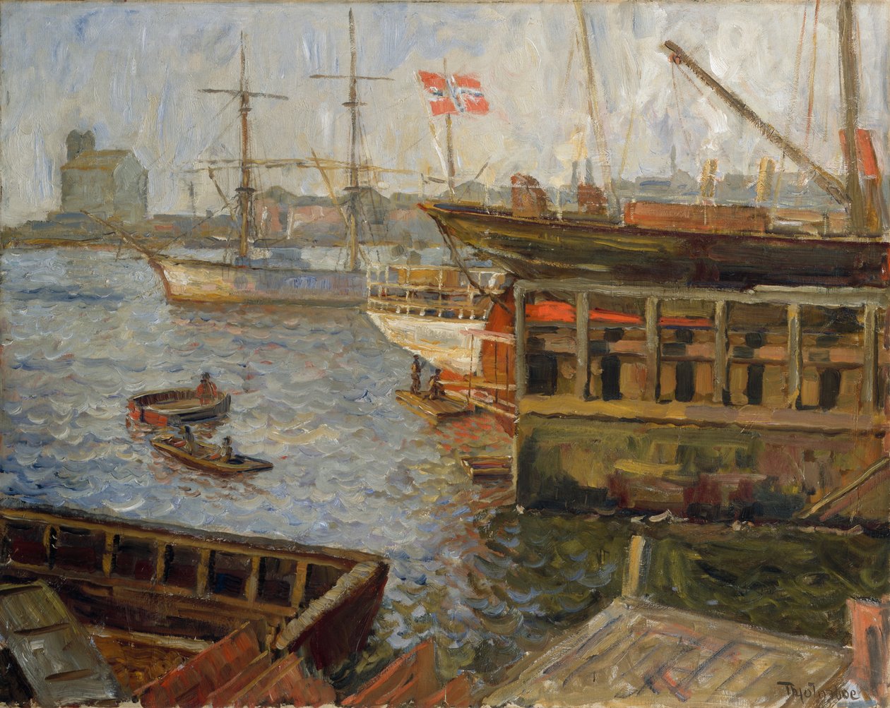 From Nyland, Oslo harbour av Thorolf Holmboe