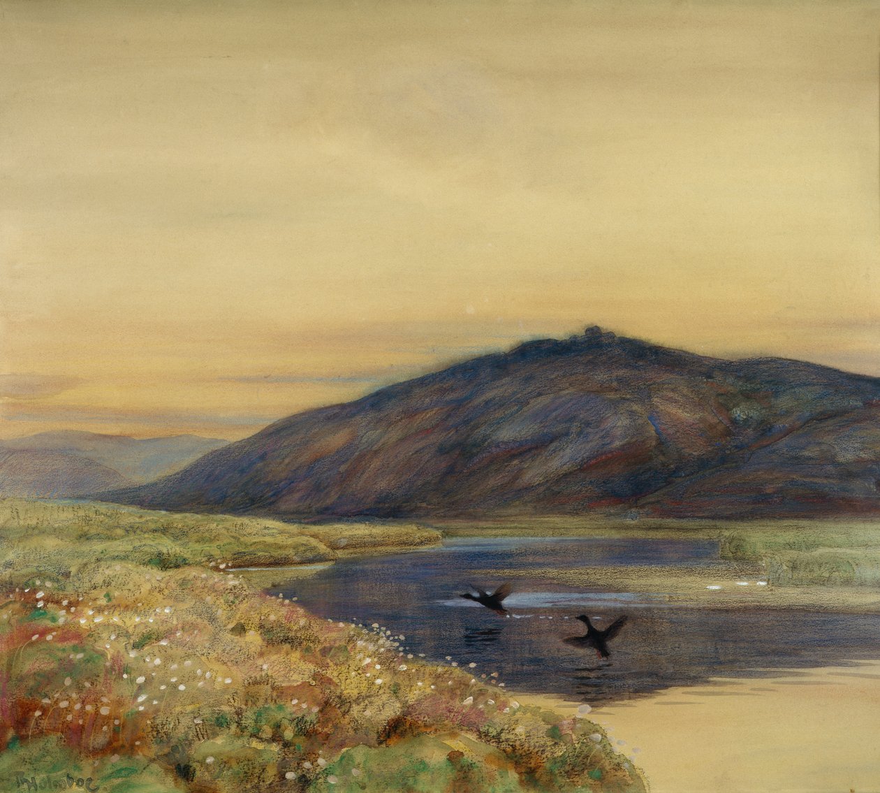 Landskap med fugler av Thorolf Holmboe