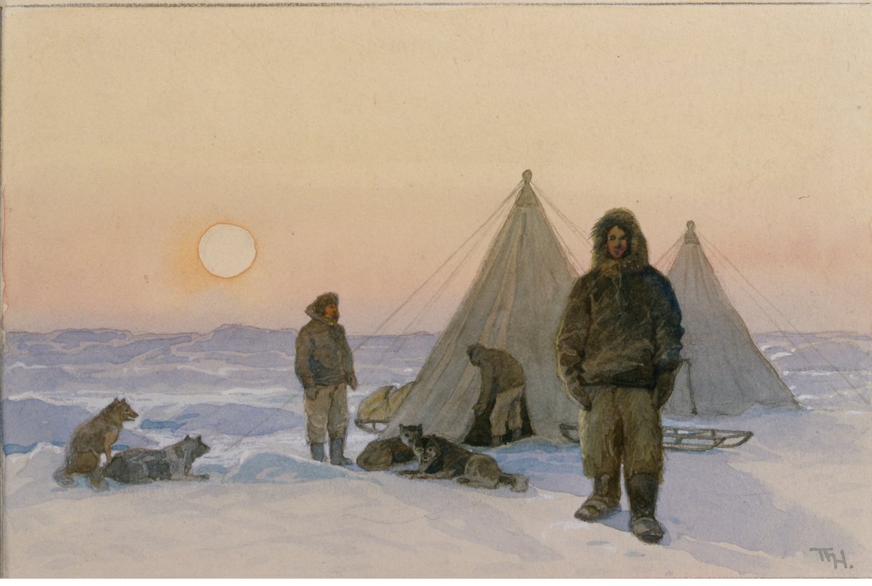 Polfarere (akvarell på papir) av Thorolf Holmboe