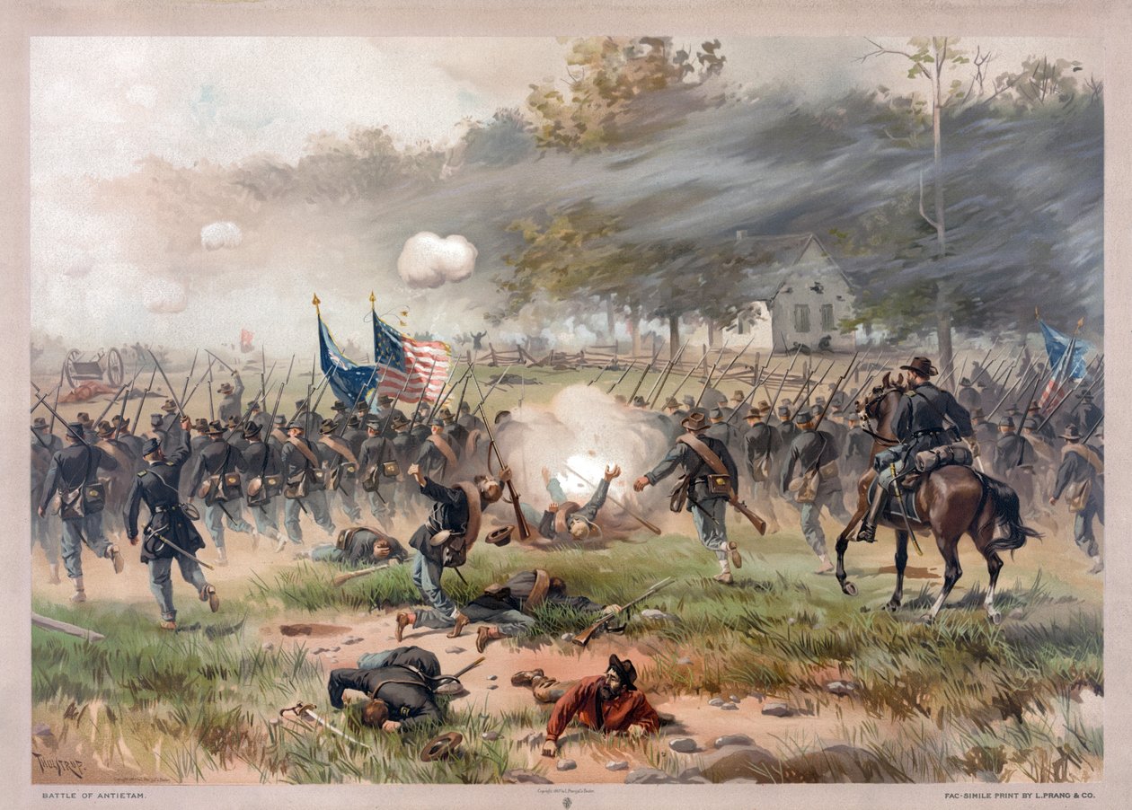Battle of Antietam, pub. 1887 av Thure de Thulstrup