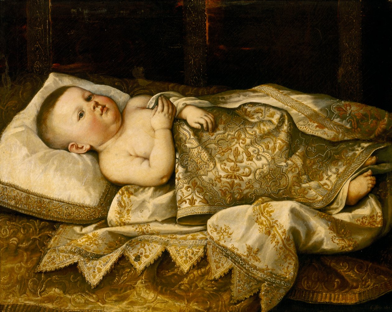 Portrett av Leopoldo av Medici som baby av Tiberio di Titi