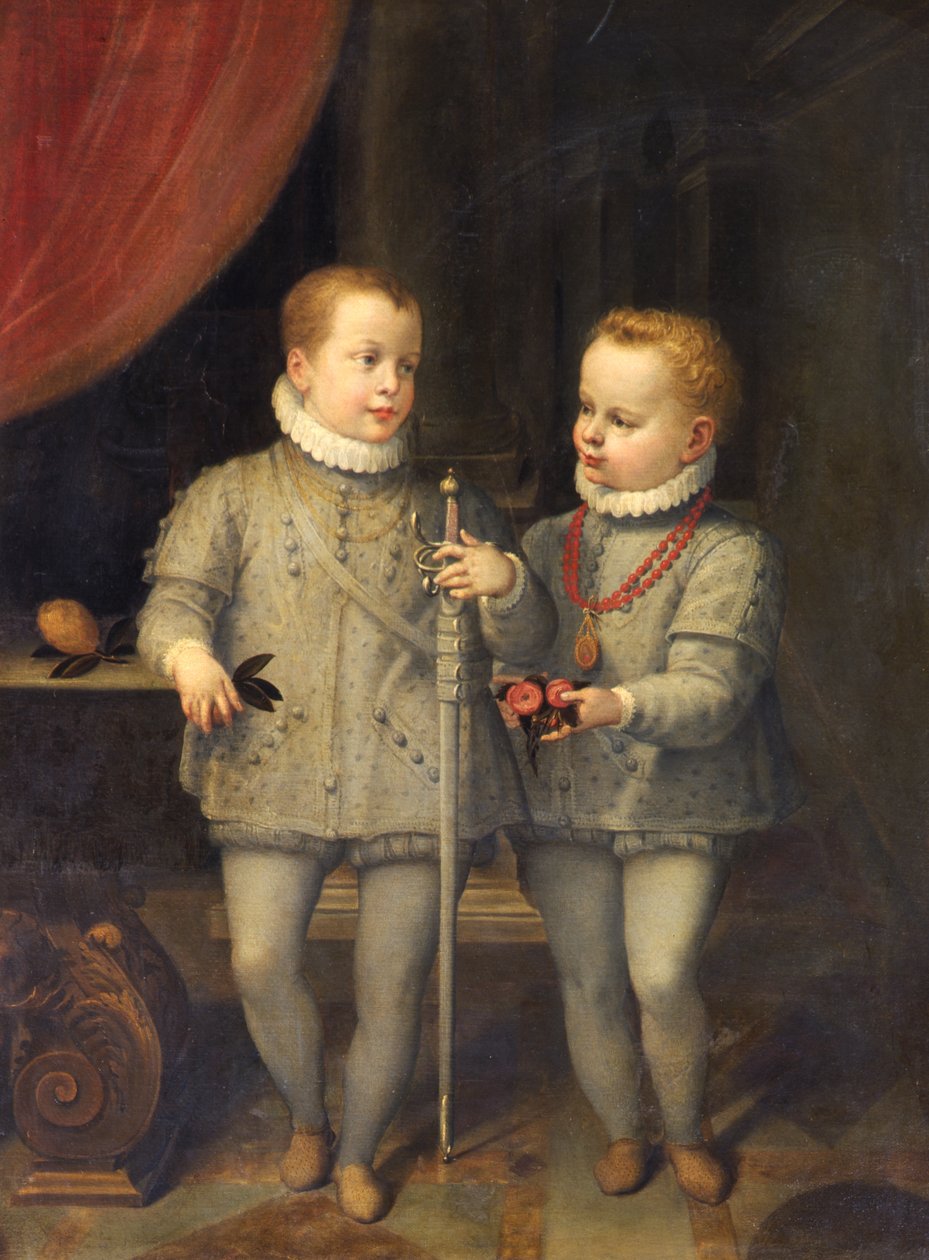 De to sønnene til Charles V, 1500-tallet av Tiberio di Titi
