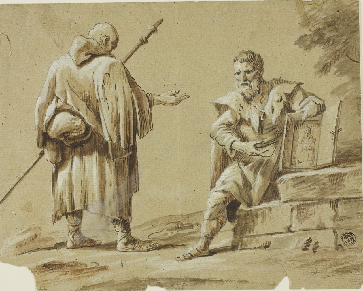 To pilegrimer med bærbar helligdom av Tiberius Dominikus Wocher