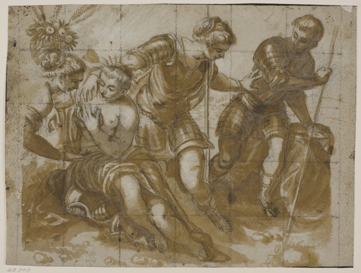 Minerva, Mars og Venus etter Jacopo Tintorettos maleri i Sala dell