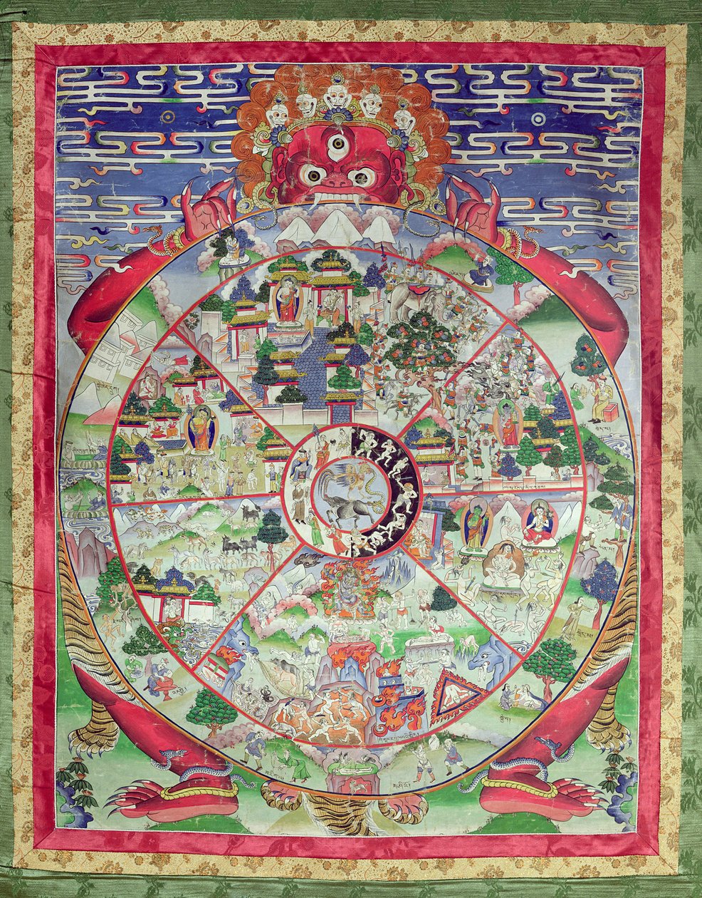 Dharmachakra, Wheel of Transmigratory Existence (papir) av Tibetan School