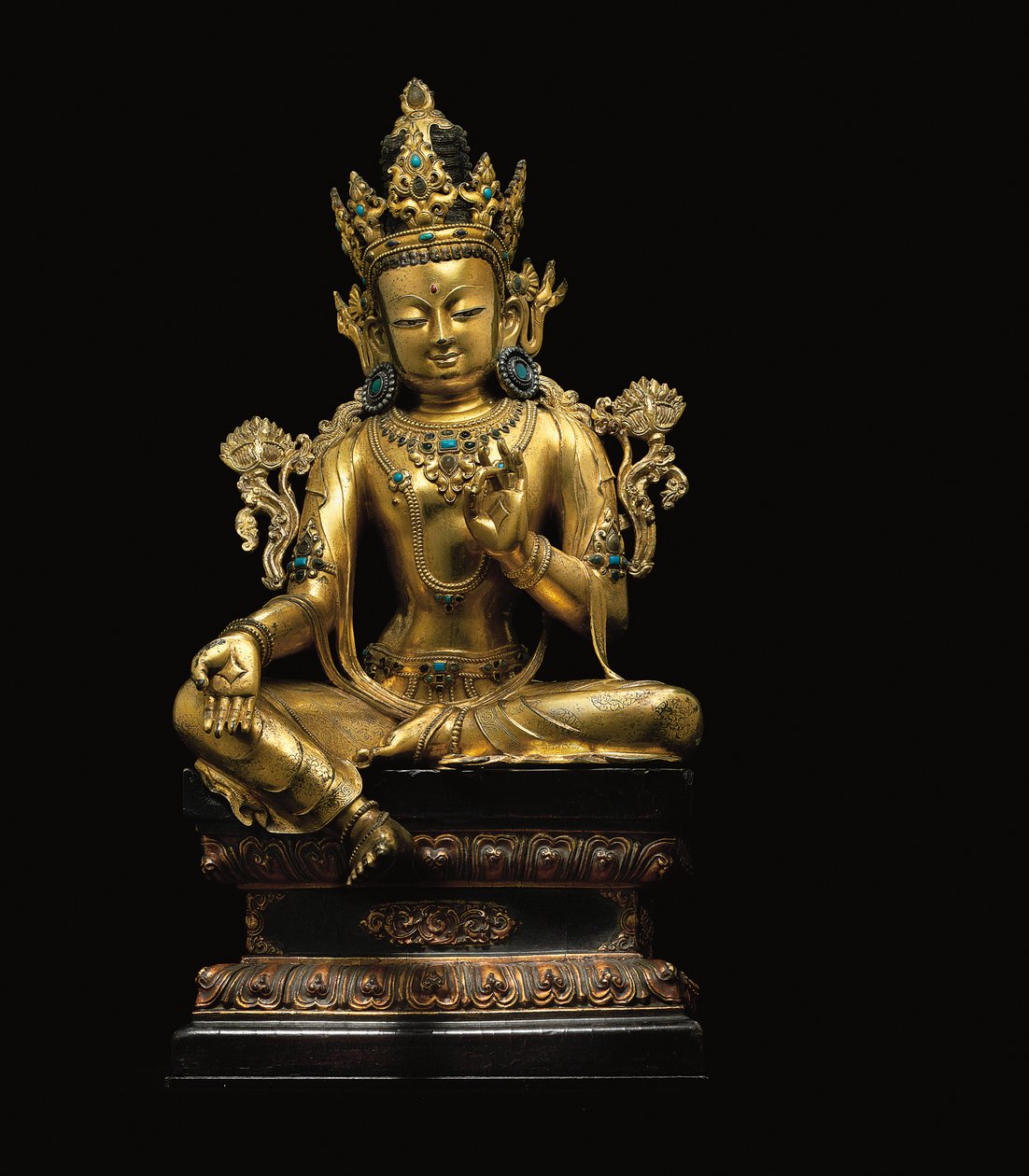 Keiserlig figur av Avalokiteshvara av Tibetan School