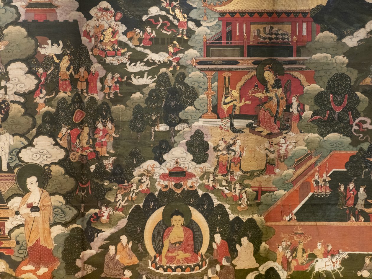 Scener av livet til Buddha Shakyamuni av Tibetan School