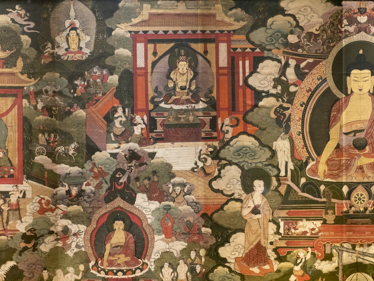 Scener av livet til Buddha Shakyamuni av Tibetan School