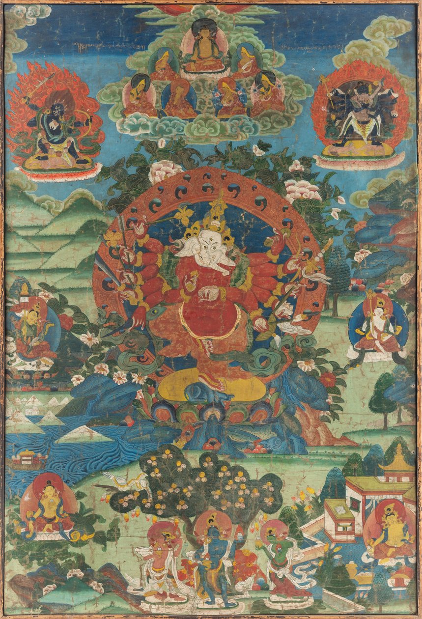 Ganapati Thangka, 1700-tallet. av Tibetan culture.