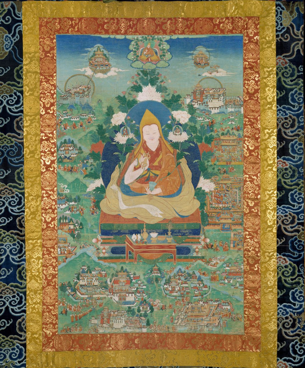 Ngawang Lobsang Gyatso 1617-1682, 5. Dalai Lama, 1700-tallet. av Tibetan culture.