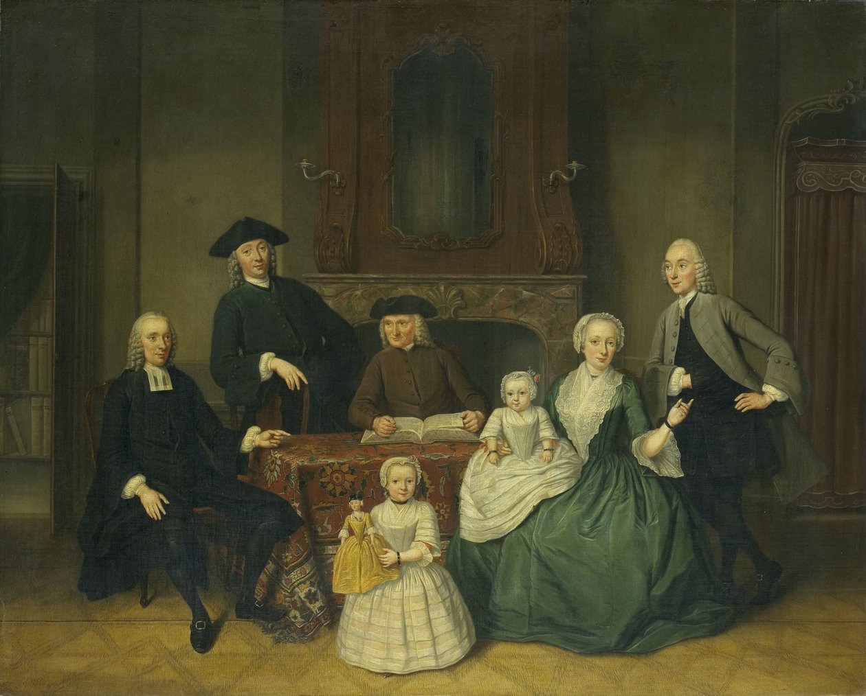 Portrett av Brak-familien, Amsterdam Mennonitter av Tibout Regters