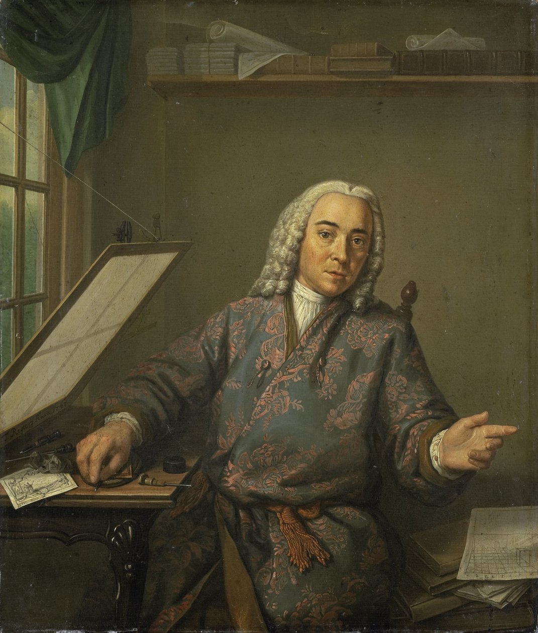 Portrett av gravøren Jan Caspar Philips av Tibout Regters