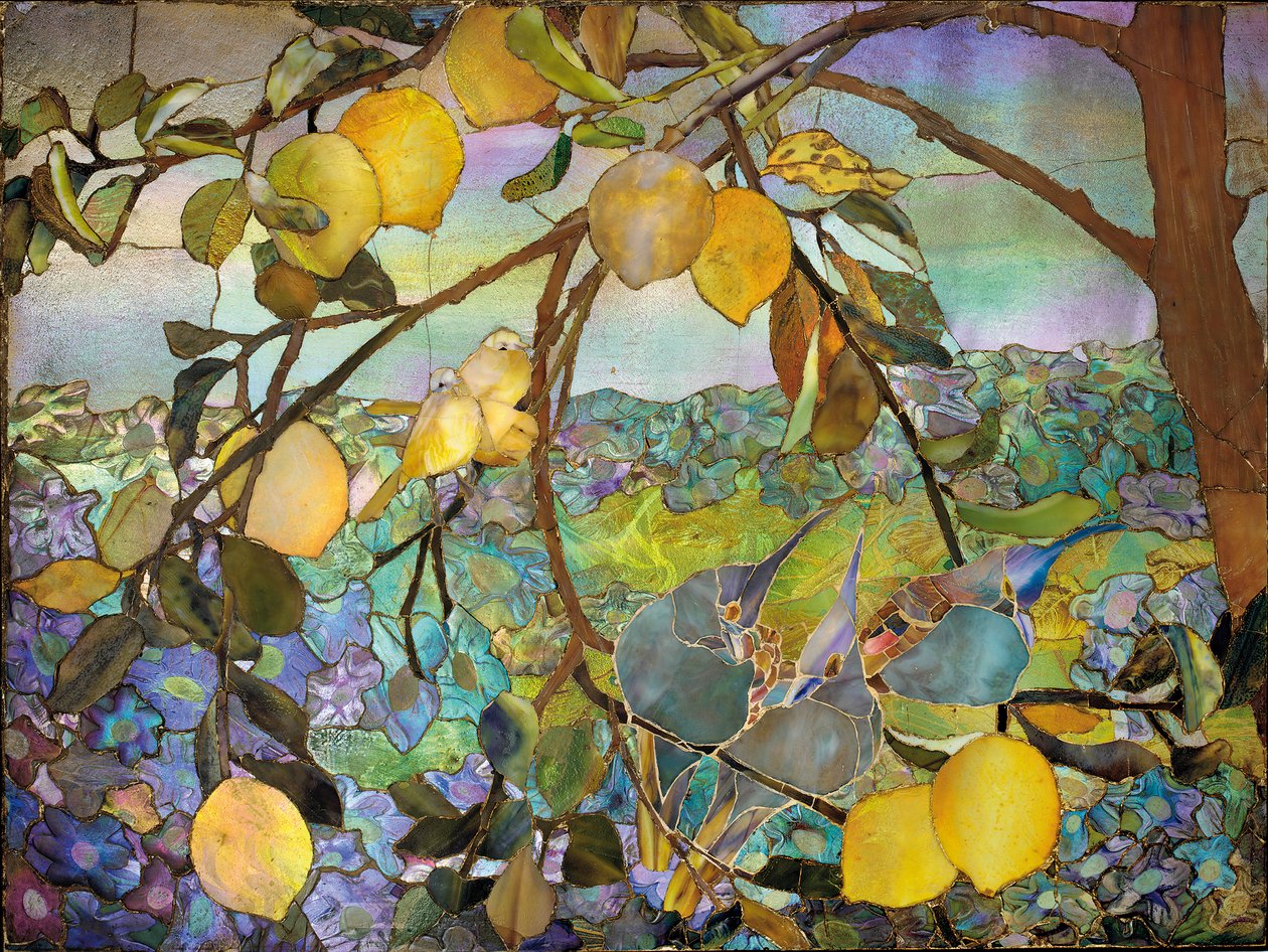Favrile mosaikkpanel, ca. 1910 av Tiffany Studios