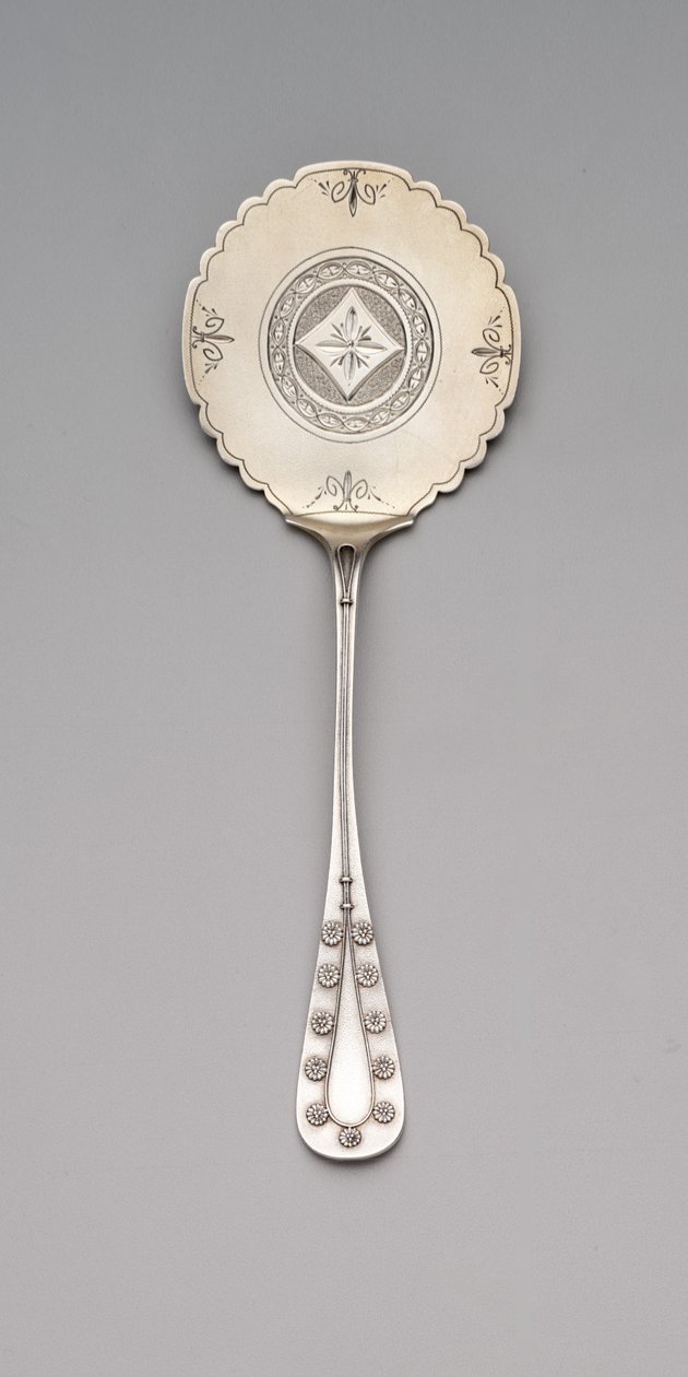 "Daisy" mønster bokhvete kakeserver, ca. 1875-80 (sølv og forgylt) av Tiffany and Company
