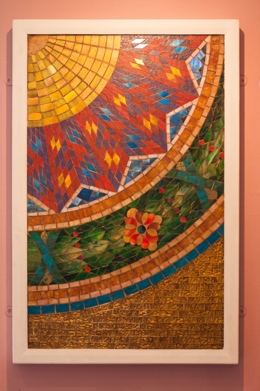 Eksempel på mosaikkpanel for Farwell Building, Detroit, 1915 (glass og gips) av Tiffany and Company Tiffany and Company