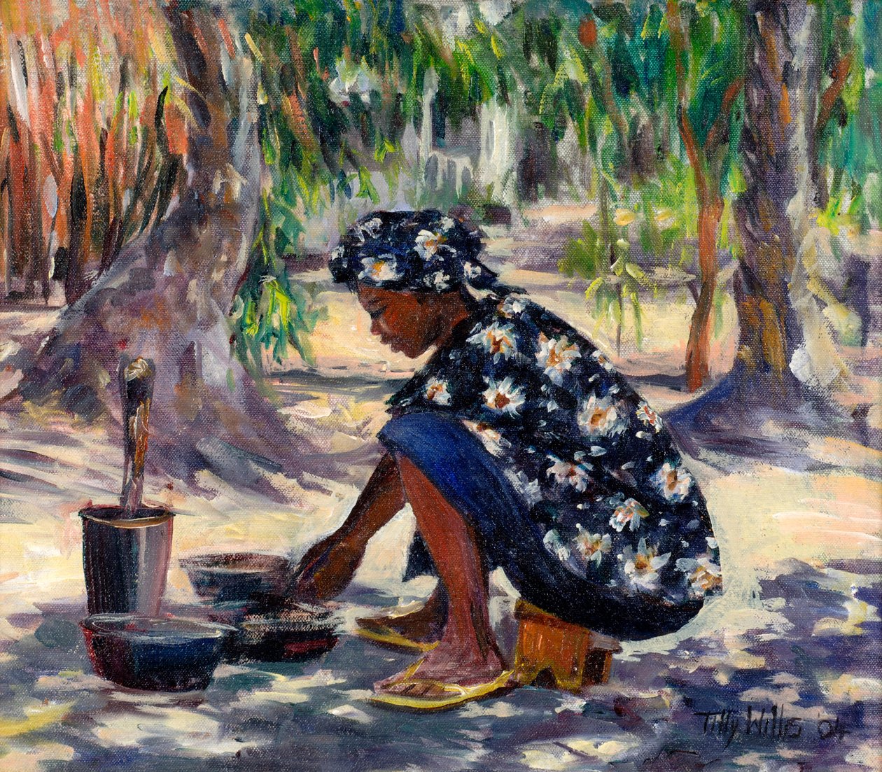 Woman Cooking, 2004 av Tilly Willis
