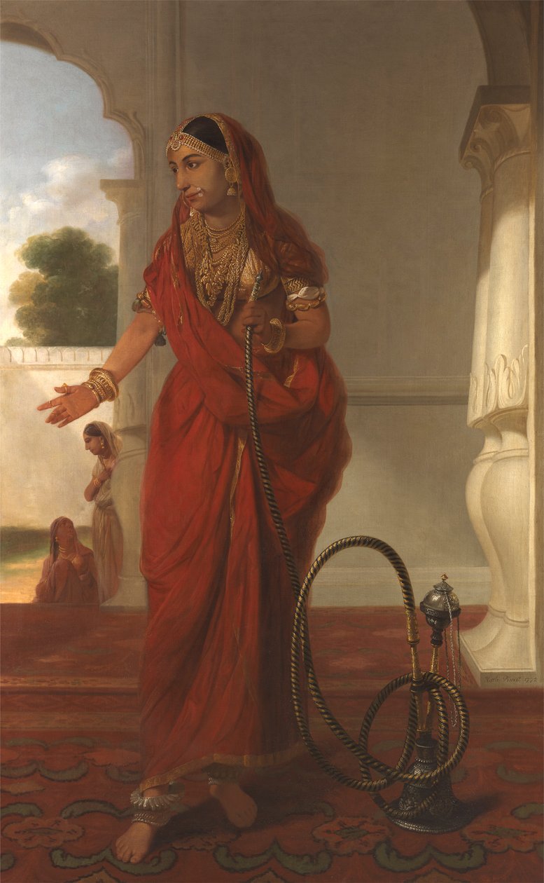 En kvinne ved domstolen i Faizabad, India av Tilly Kettle