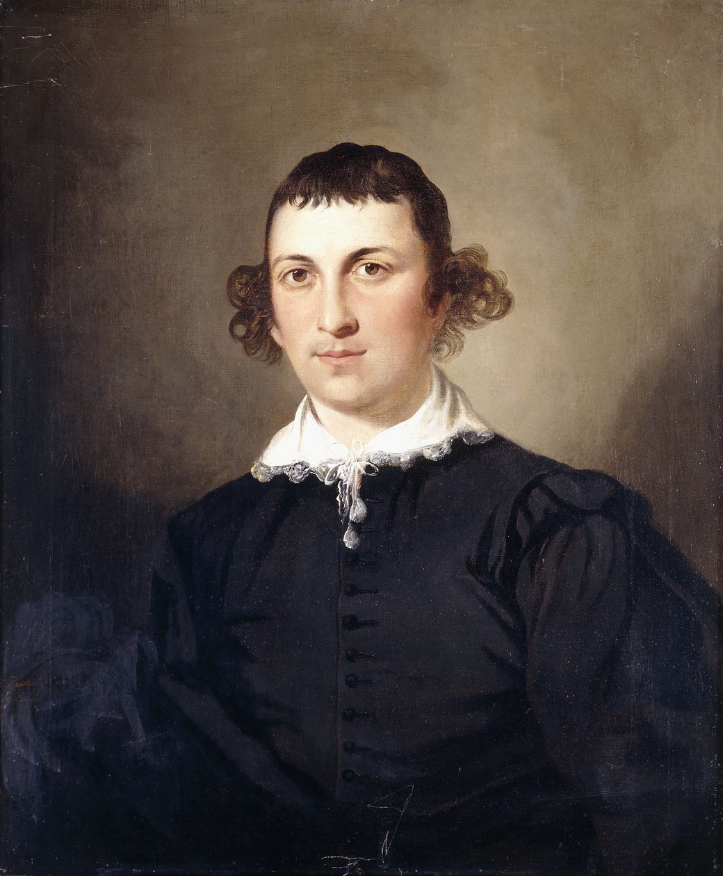 Portrett av en gentleman, sannsynligvis Mr. Lyte, i Black Van Dyke-drakt, 1769 av Tilly Kettle
