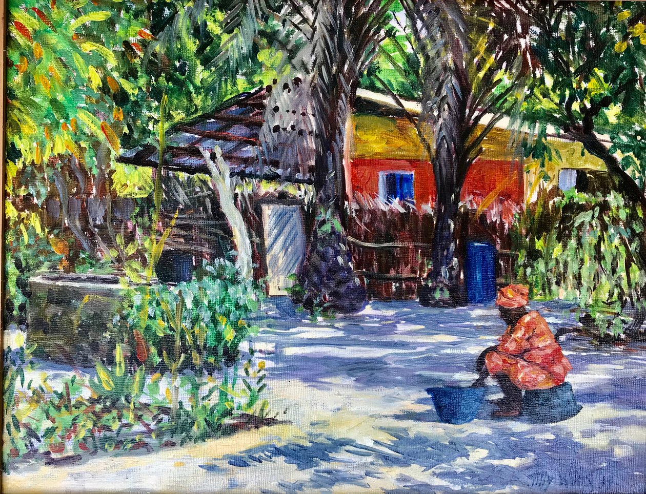African Shadows 2019 (olje) av Tilly Willis