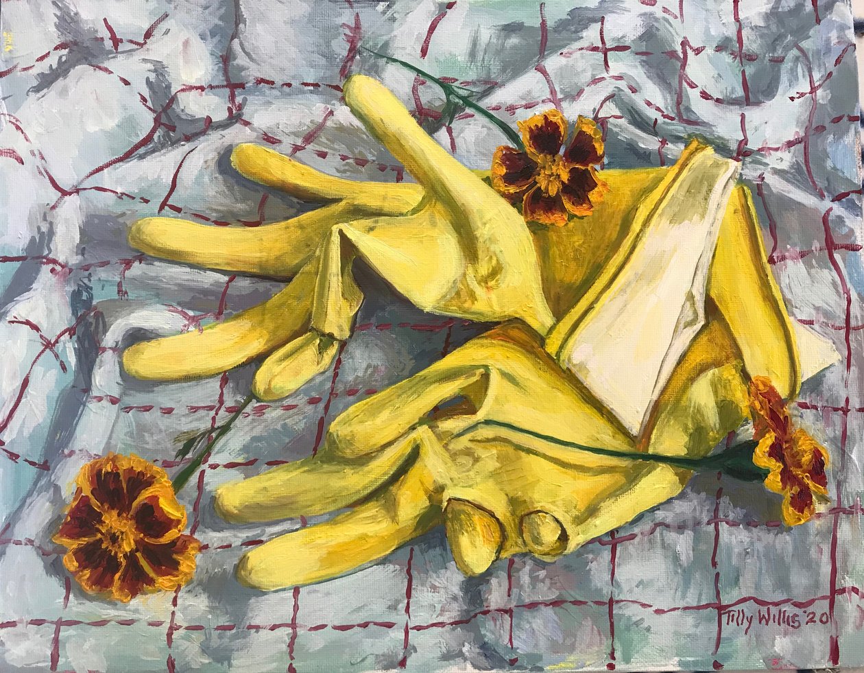 Marigolds 2020 (olje) av Tilly Willis