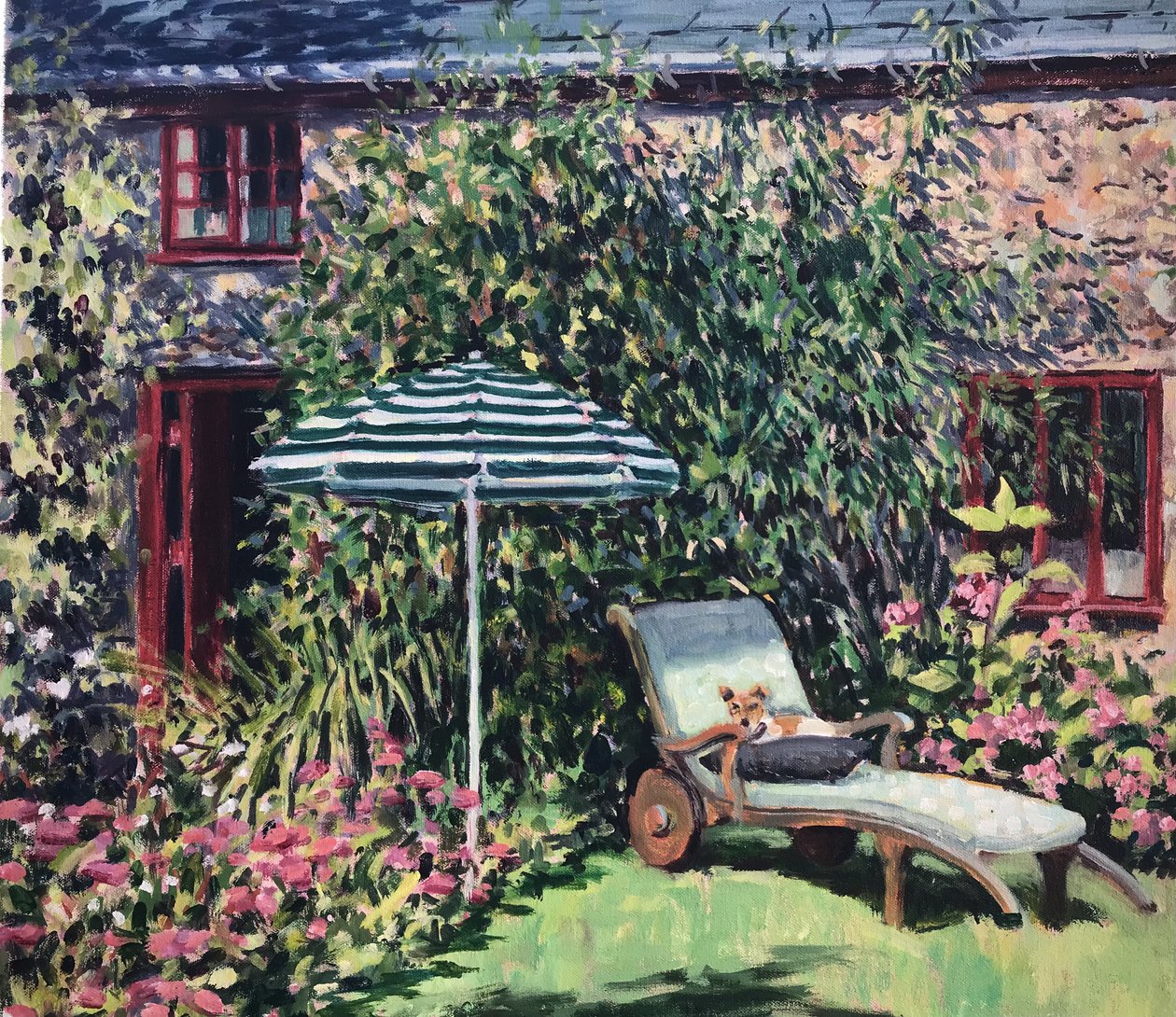 Under the Parasol 2021 (olje på lerret) av Tilly Willis