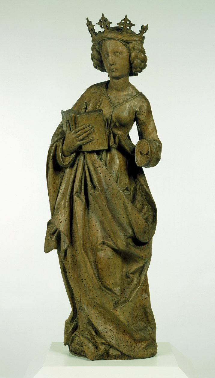 Kvinnehelgen, ca. 1490-1495 (lindetre med spor av maling) av Tilman Riemenschneider