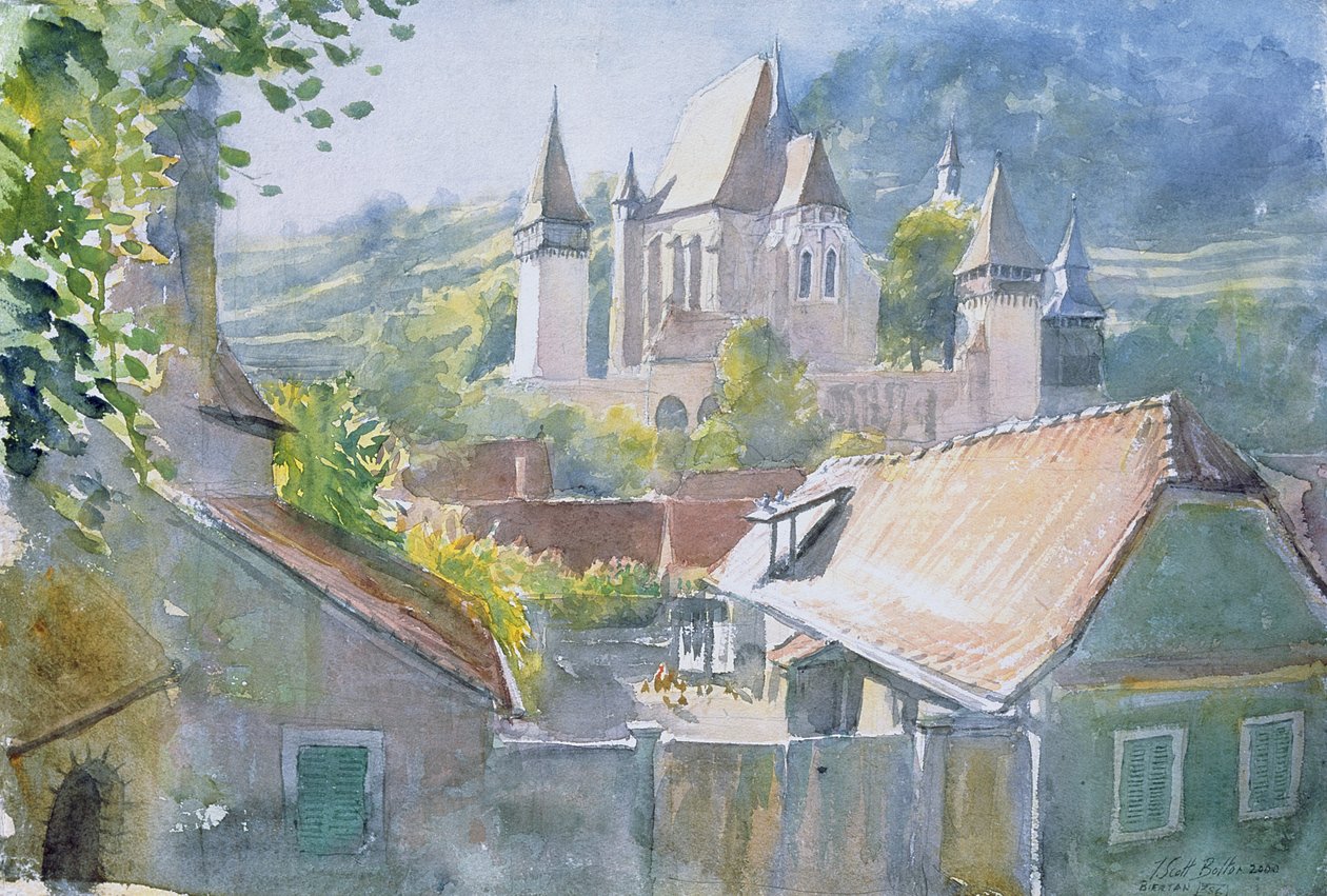 Biertan, Transylvania, 2000 (wc på papir) av Tim Scott Bolton
