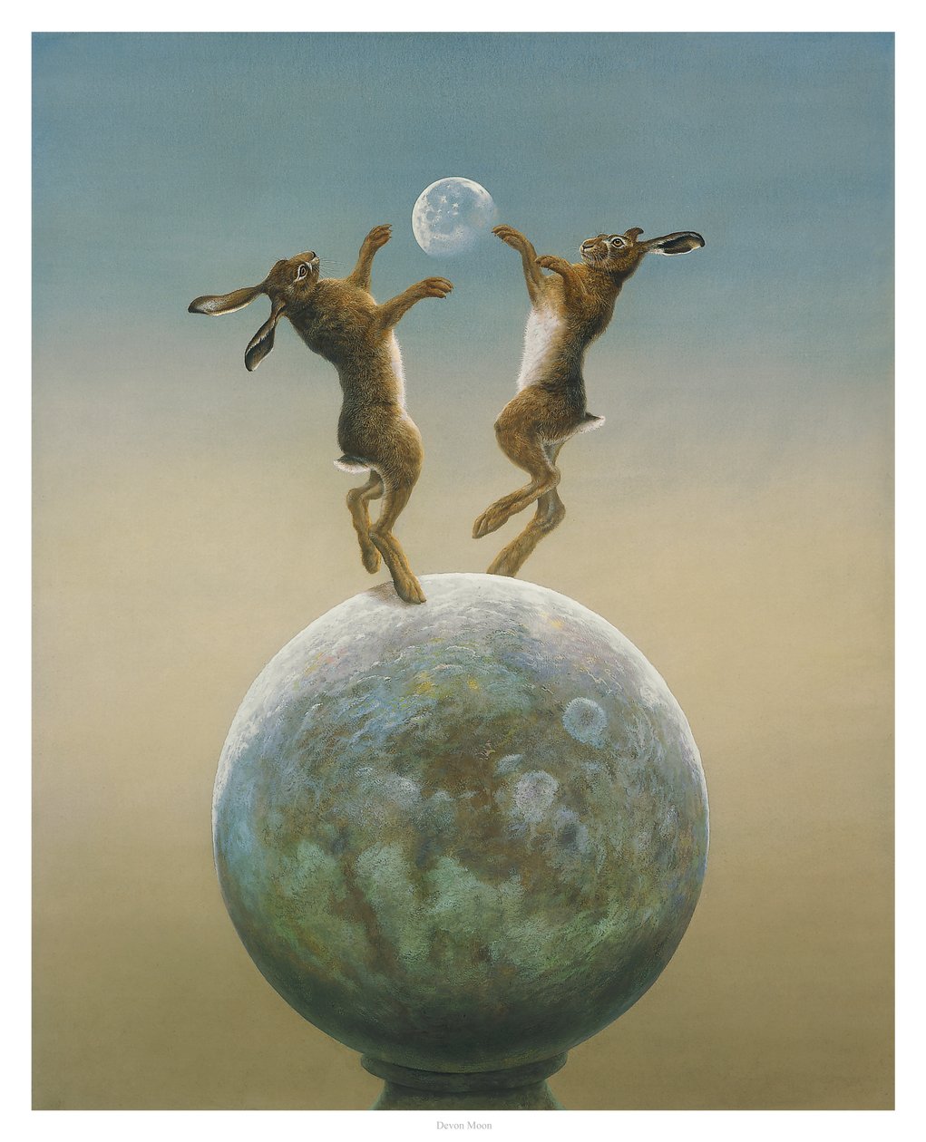 Devon Moon. (Akvarell og gouache på papir) av Tim Hayward