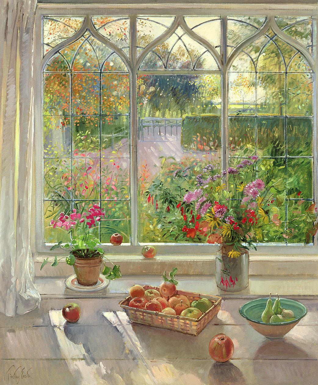 Høstfrukt og blomster, 2001 av Timothy Easton