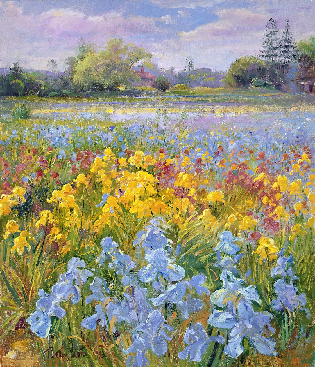 Iris, Willow og Gran Tree, 1993 av Timothy Easton