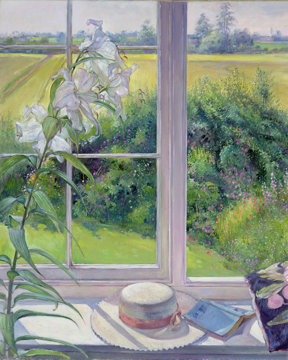 Window Seat and Lily, 1991 av Timothy Easton