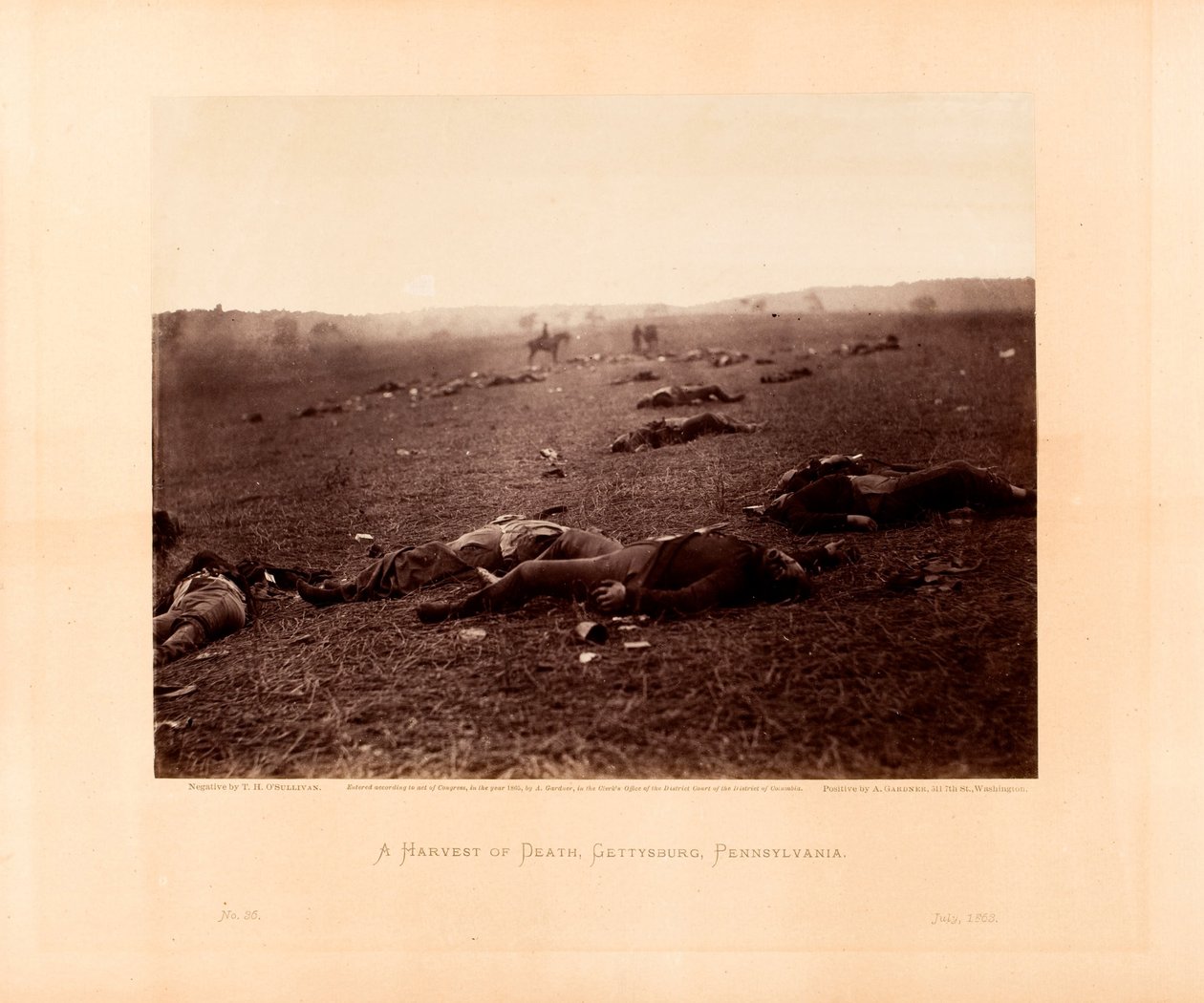 A Harvest of Death, Gettysburg, Pennsylvania av Timothy H. OSullivan
