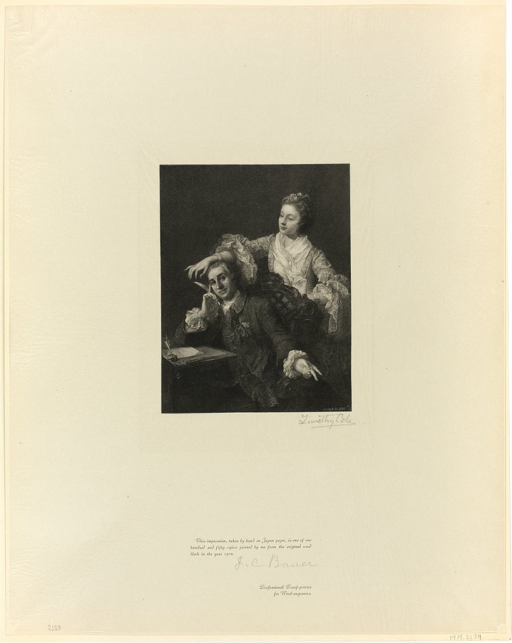 Garrick og hans kone, fra Old English Masters av Timothy Cole