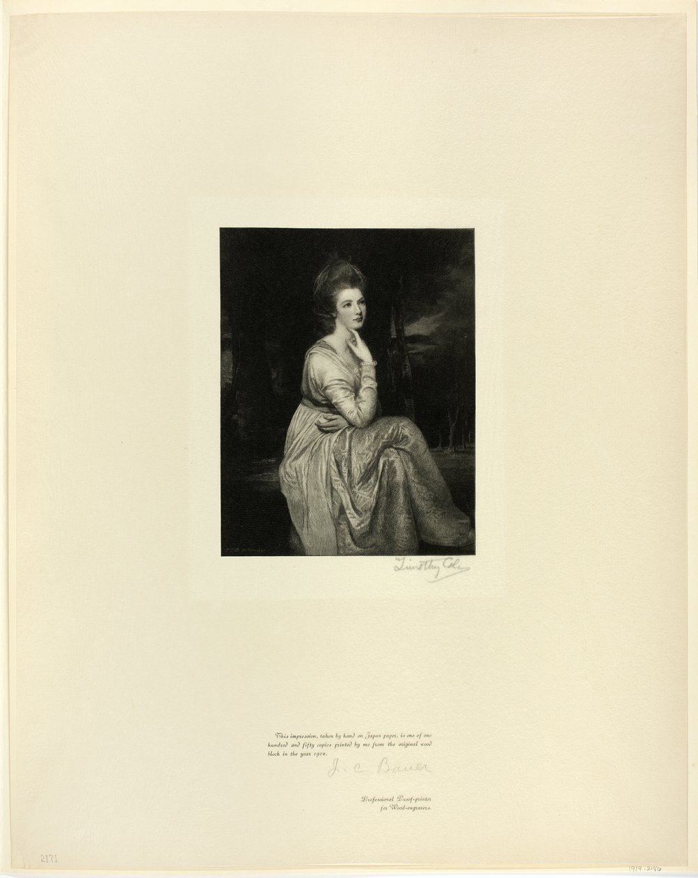 Lady Derby, fra Old English Masters av Timothy Cole