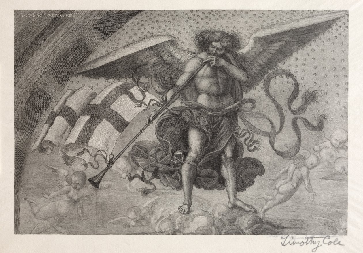 Gamle italienske mestere: Angel Sounding a Trumpet, 1888-1892. av Timothy Cole