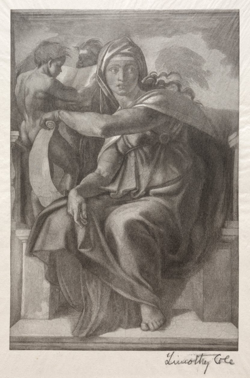 Gamle italienske mestere: The Delphian Sibyl, 1890. av Timothy Cole